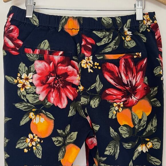 NWOT ISAAC MIZRAHI ORANGE BLOSSOM FLORAL PEDAL PUSHER CAPRIS SIZE 8 - Picture 7 of 8